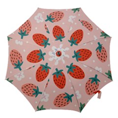 Strawberry Seamless Pattern Hook Handle Umbrellas (medium) by BangZart