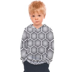 Halftone Tech Hexagons Seamless Pattern Kids  Overhead Hoodie by BangZart