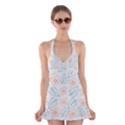 Hand drawn cute flowers with leaves pattern Halter Dress Swimsuit  View1