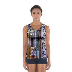 Shinjuku District Urban Night Scene, Tokyo Japan Sport Tank Top  by dflcprintsclothing