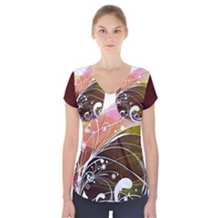 Swirling Short Sleeve Top by Roshas