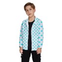 White light blue Hearts pattern, pastel sky blue color Kids  Windbreaker View2