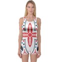 Motif One Piece Boyleg Swimsuit View1