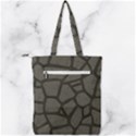 Cartoon gray stone seamless background texture pattern Double Zip Up Tote Bag View2