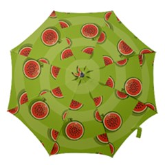 Seamless Background With Watermelon Slices Hook Handle Umbrellas (small) by BangZart