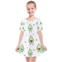 Cute Seamless Pattern With Avocado Lovers Kids  Smock Dress by BangZart