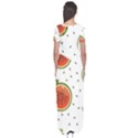 Seamless-background-pattern-with-watermelon-slices Short Sleeve Maxi Dress View2