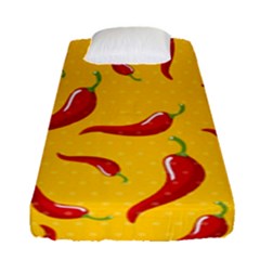 Chili Vegetable Pattern Background Fitted Sheet (single Size) by BangZart