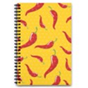 Chili vegetable pattern background 5.5  x 8.5  Notebook View1