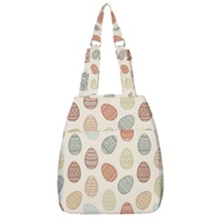 Seamless Pattern Colorful Easter Egg Flat Icons Painted Traditional Style Center Zip Backpack by BangZart