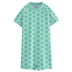 Polka Dots Mint Green, Pastel Colors, Retro, Vintage Pattern Kids  Boyleg Half Suit Swimwear by Casemiro