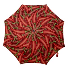 Seamless Chili Pepper Pattern Hook Handle Umbrellas (medium) by BangZart