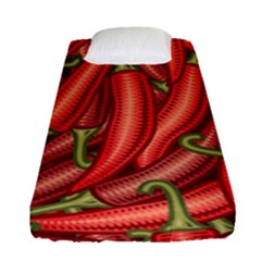 Seamless Chili Pepper Pattern Fitted Sheet (single Size) by BangZart