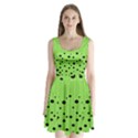 Bubbles at Strings Lemon Green and black, geometrical pattern Split Back Mini Dress  View1