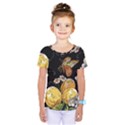 Embroidery blossoming lemons butterfly seamless pattern Kids  One Piece Tee View1