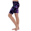 Abstract Intricate Texture Print Kids  Lightweight Velour Cropped Yoga Leggings View2