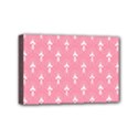 White and pink Art-Deco pattern Mini Canvas 6  x 4  (Stretched) View1