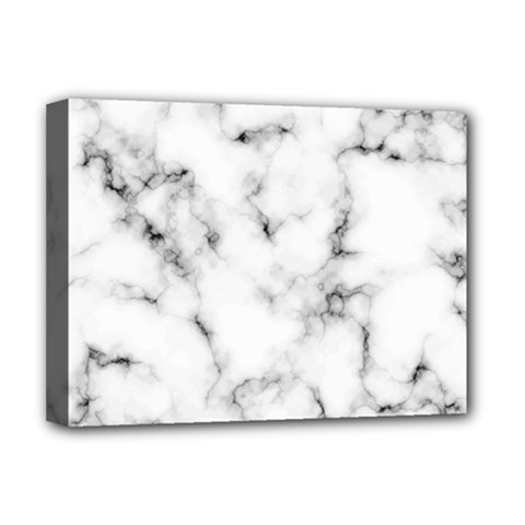 White Faux Marble Texture  Deluxe Canvas 16  X 12  (stretched)  by Dushan