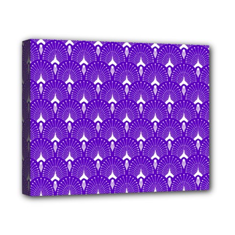 White And Purple Art-deco Pattern Canvas 10  X 8  (stretched) by Dushan