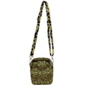 Gold and black, metallic leopard spots pattern, wild cats fur Shoulder Strap Belt Bag View3