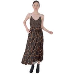 Animal Skin - Panther Or Giraffe - Africa And Savanna Tie Back Maxi Dress by DinzDas