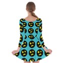 005 - Ugly Smiley With Horror Face - Scary Smiley Long Sleeve Skater Dress View2