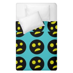 005 - Ugly Smiley With Horror Face - Scary Smiley Duvet Cover Double Side (single Size) by DinzDas