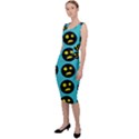 005 - Ugly Smiley With Horror Face - Scary Smiley Sleeveless Pencil Dress View2