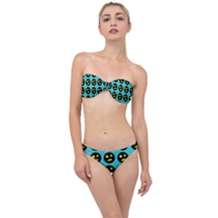 005 - Ugly Smiley With Horror Face - Scary Smiley Classic Bandeau Bikini Set by DinzDas