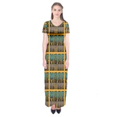 More Nature - Nature Is Important For Humans - Save Nature Short Sleeve Maxi Dress by DinzDas