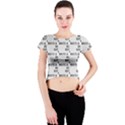 White And Nerdy - Computer Nerds And Geeks Crew Neck Crop Top View1