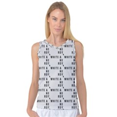 White And Nerdy - Computer Nerds And Geeks Women s Basketball Tank Top by DinzDas