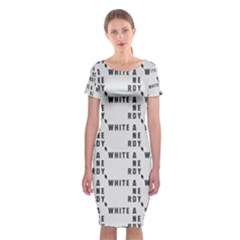 White And Nerdy - Computer Nerds And Geeks Classic Short Sleeve Midi Dress by DinzDas