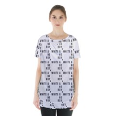 White And Nerdy - Computer Nerds And Geeks Skirt Hem Sports Top by DinzDas