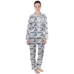 White And Nerdy - Computer Nerds And Geeks Satin Long Sleeve Pyjamas Set by DinzDas