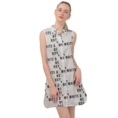 White And Nerdy - Computer Nerds And Geeks Sleeveless Shirt Dress by DinzDas