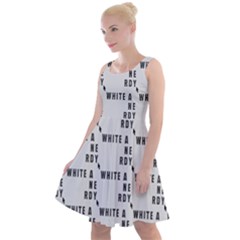 White And Nerdy - Computer Nerds And Geeks Knee Length Skater Dress by DinzDas