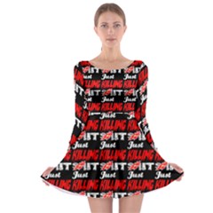 Just Killing It - Silly Toilet Stool Rocket Man Long Sleeve Skater Dress by DinzDas