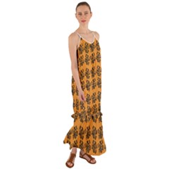 Inka Cultur Animal - Animals And Occult Religion Cami Maxi Ruffle Chiffon Dress by DinzDas