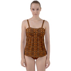 Inka Cultur Animal - Animals And Occult Religion Twist Front Tankini Set by DinzDas