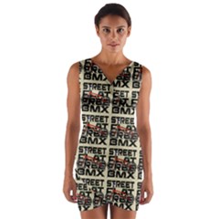 Bmx And Street Style - Urban Cycling Culture Wrap Front Bodycon Dress by DinzDas