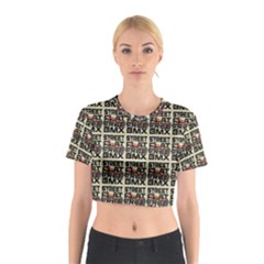 Bmx And Street Style - Urban Cycling Culture Cotton Crop Top by DinzDas