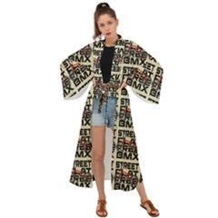 Bmx And Street Style - Urban Cycling Culture Maxi Kimono by DinzDas