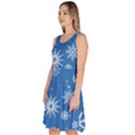 Winter Time And Snow Chaos Knee Length Skater Dress With Pockets View2