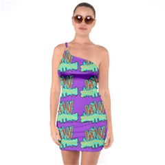 Jaw Dropping Comic Big Bang Poof One Soulder Bodycon Dress by DinzDas