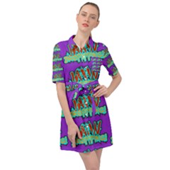 Jaw Dropping Comic Big Bang Poof Belted Shirt Dress by DinzDas