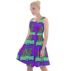 Jaw Dropping Comic Big Bang Poof Knee Length Skater Dress by DinzDas