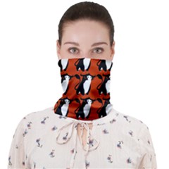  Bull In Comic Style Pattern - Mad Farming Animals Face Covering Bandana (adult) by DinzDas