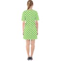 Pastel green lemon, white polka dots pattern, classic, retro style Sixties Short Sleeve Mini Dress View2