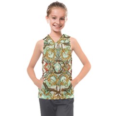 Multicolored Modern Collage Print Kids  Sleeveless Hoodie by dflcprintsclothing